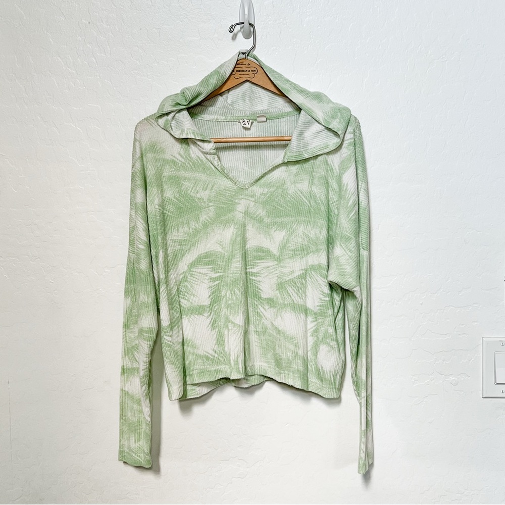 Roxy Oversized Cropped Palm Hoodie